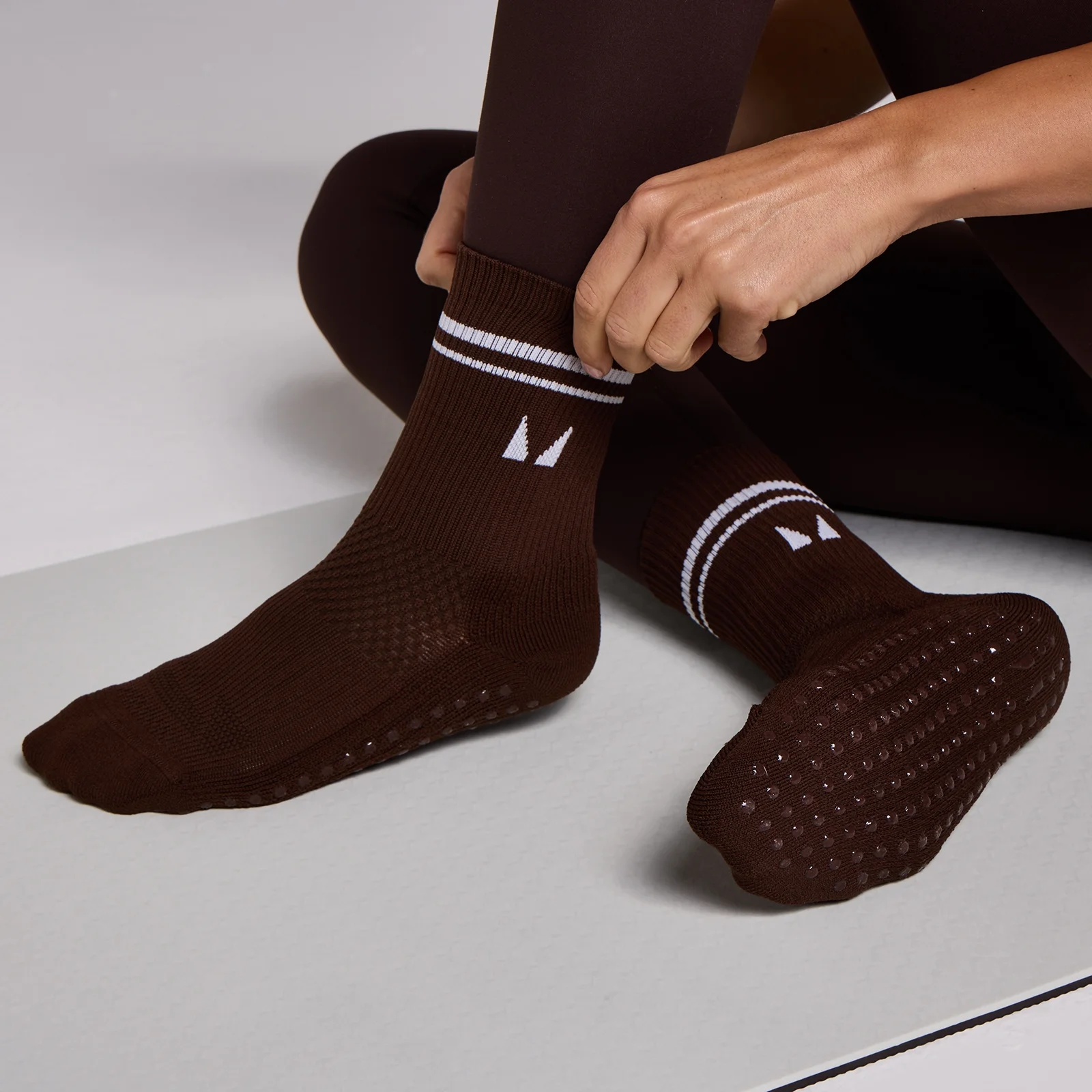 MP Pilates Socks (2 pack) - Cocoa/Pearl - UK 2-5 Slika 4