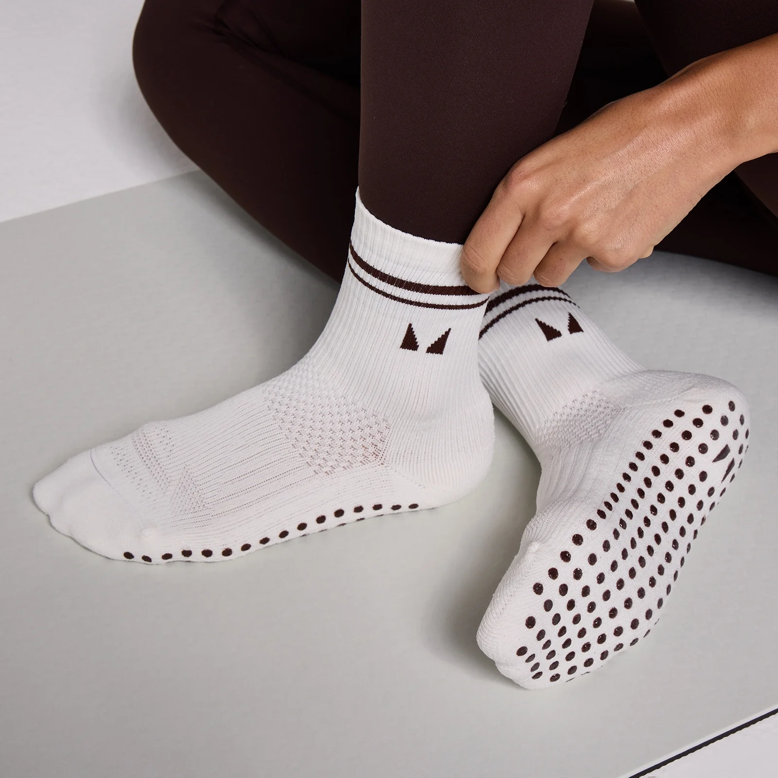 MP Pilates Socks (2 pack) - Cocoa/Pearl - UK 2-5 Slika 3