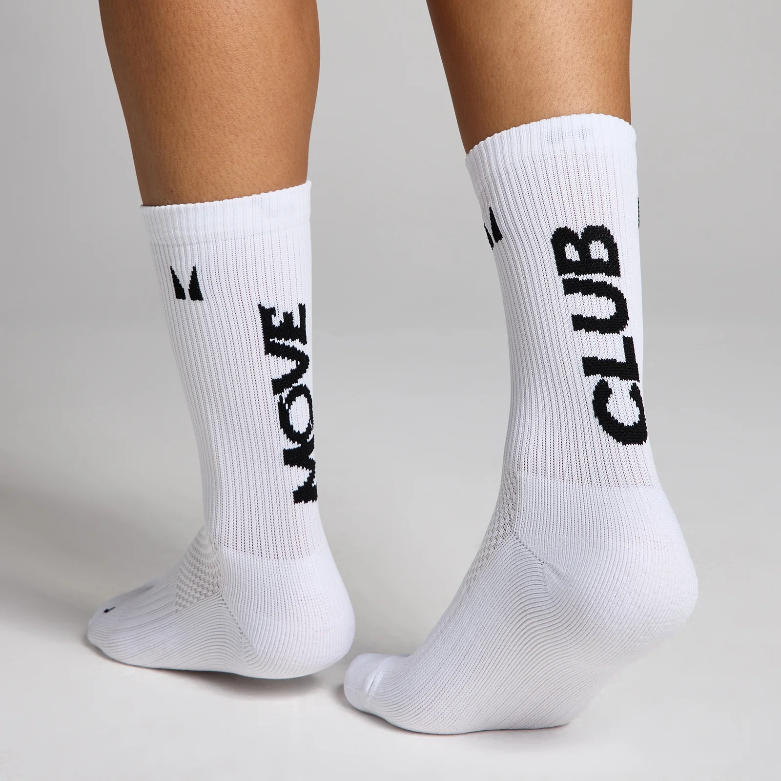 MP Move Club čarape za trčanje (2 para) - Crna/Bijela - UK 9-11 Slika 1