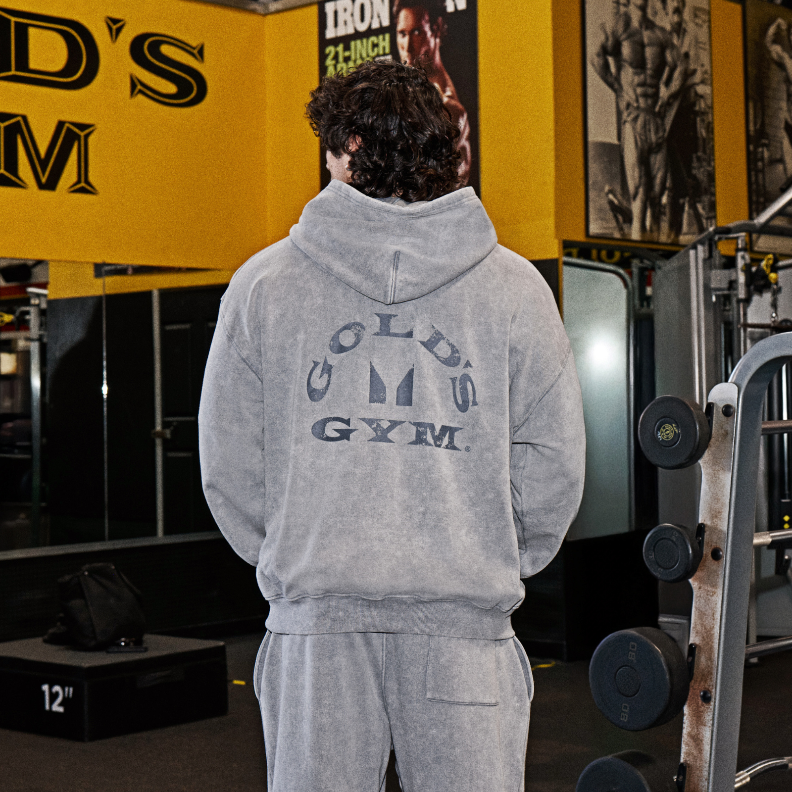 MP X Gold's Muška Washed Graphic Oversized Duksica s Kapuljačom - Steel Blue - L Slika 2
