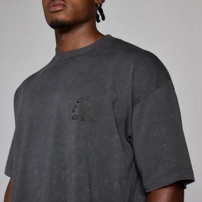 MP X Gold's Muška Washed Graphic Oversized Majica - Washed Coal - XS Slika 6