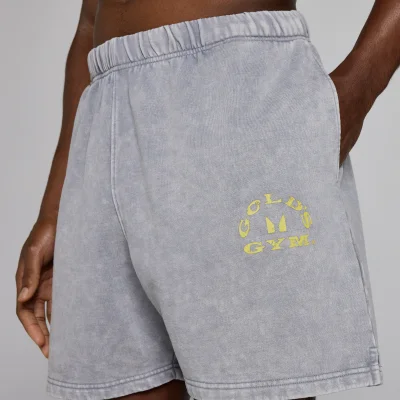 MP X Gold's Muška Washed Graphic Oversized Sweat Kratke Hlače - Steel Blue - XS Slika 6